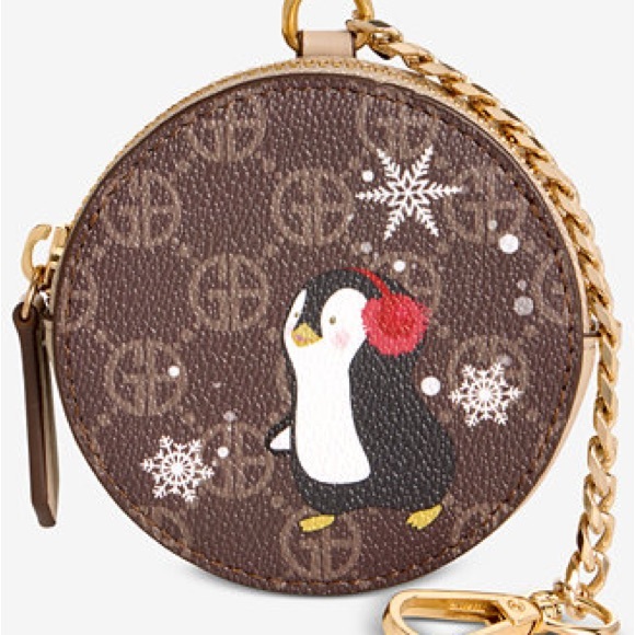 Giani Bernini Handbags - Giani Bernini Brown Penguin Leather Mini Bag